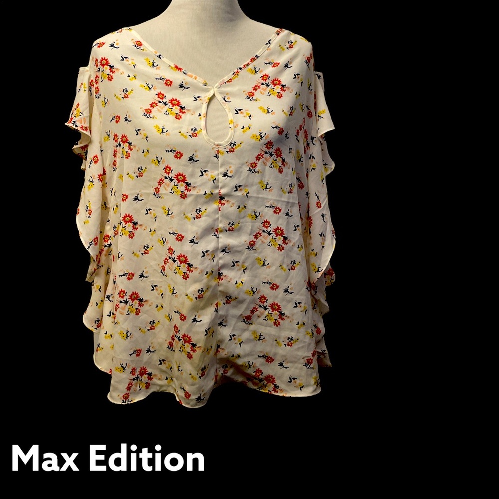 Max Edition Floral Blouse Sz L